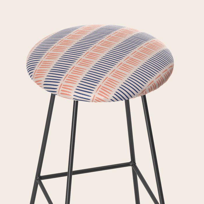 Simple Lines - Blue and pink Stool Gallery Image 2
