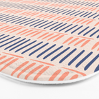 Simple Lines - Blue and pink Bath Mat Gallery Image 3