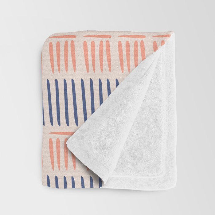Simple Lines - Blue and pink Throw Blanket Gallery Image 3