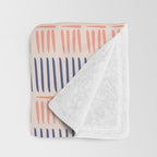 Simple Lines - Blue and pink Throw Blanket Gallery Image 3