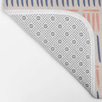 Simple Lines - Blue and pink Bath Mat Gallery Image 2