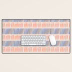 Simple Lines - Blue and pink Desk Mat Gallery Image 1