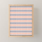 Simple Lines - Blue and pink Mini Art Print Gallery Image 1