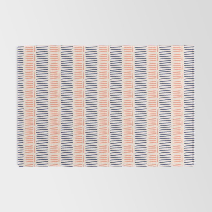 Simple Lines - Blue and pink Rug Gallery Image 2