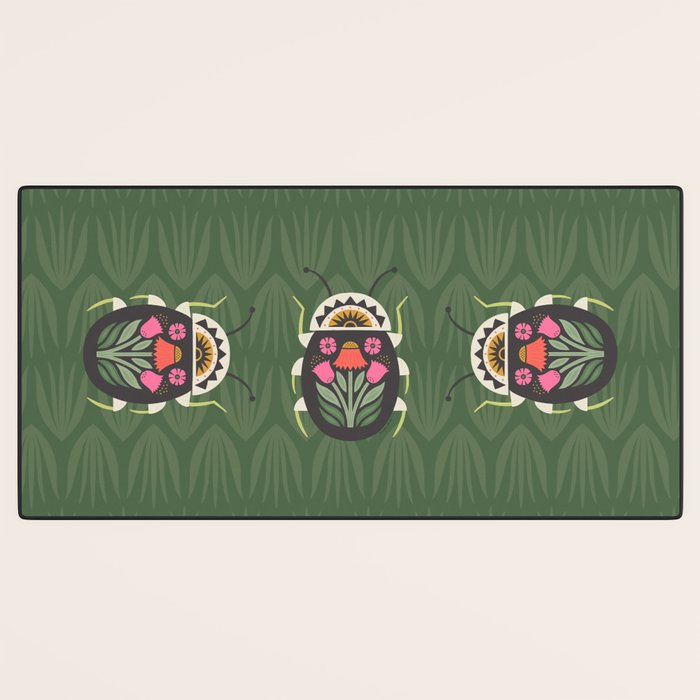 Folk Art Beetle Desk Mat Gallery Image 3