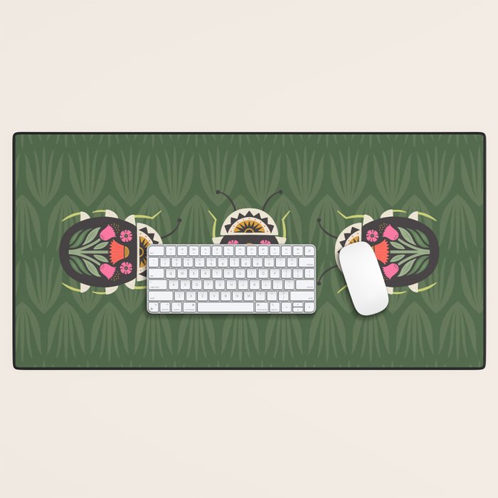 Folk Art Beetle Desk Mat Gallery Image 1
