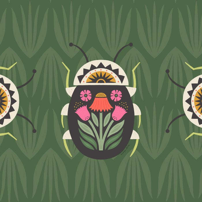 Folk Art Beetle Coffee Mug Gallery Image 2