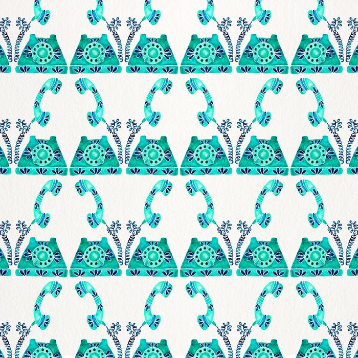Vintage Rotary Phone - Turquoise Palette Coffee Mug Gallery Image 2