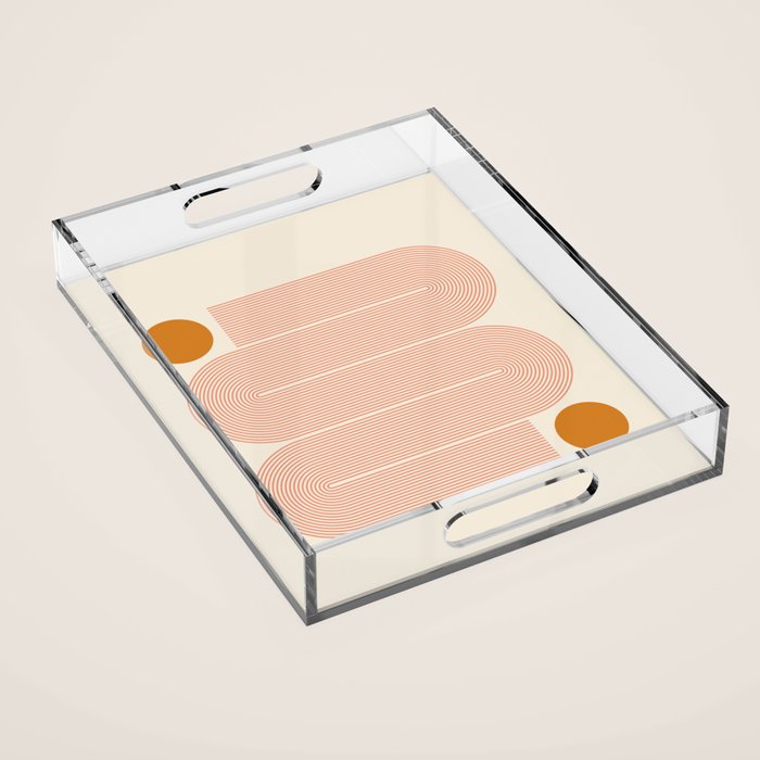 Abstraction_SUN_LINE_ART_Minimalism_002 Acrylic Tray Gallery Image 1