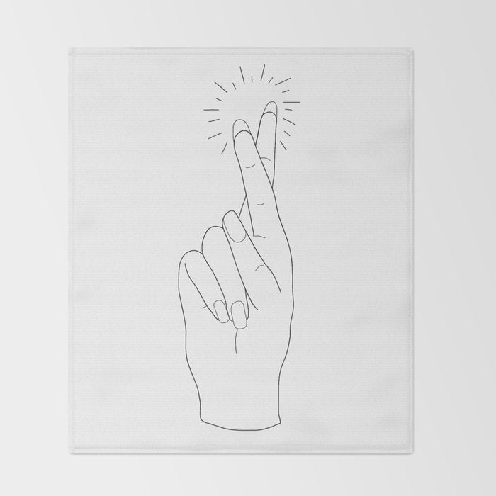 Fingers Crossed Throw Blanket Gallery Image 2
