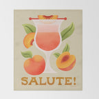 Bellini - Amalfi Coast Cocktails Throw Blanket Gallery Image 2