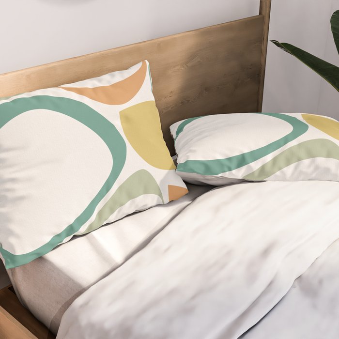 Mid Century Modern Abstract 8 Pillow Sham Gallery Image 2