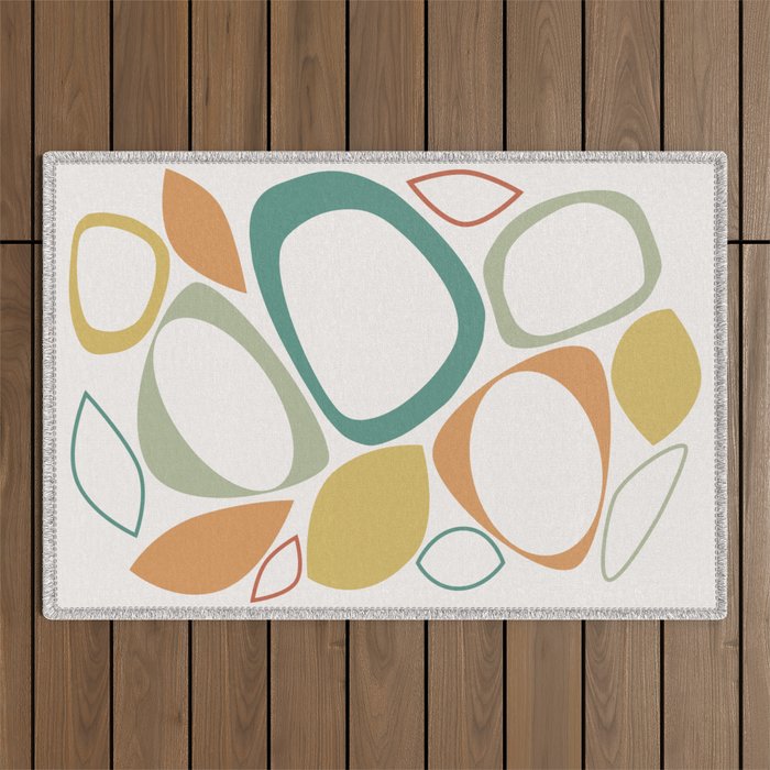Mid Century Modern Abstract 8 Outdoor Rug Gallery Image 1