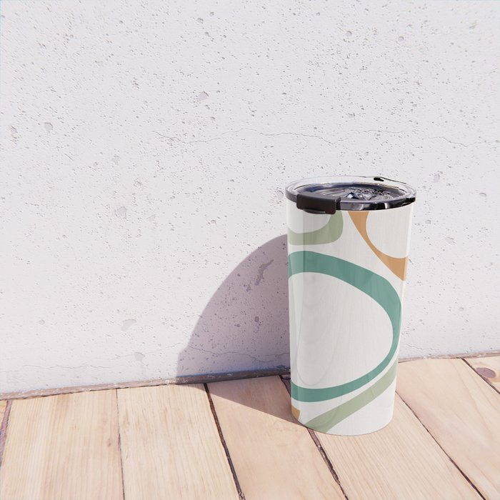 Mid Century Modern Abstract 8 Travel Mug Gallery Image 4