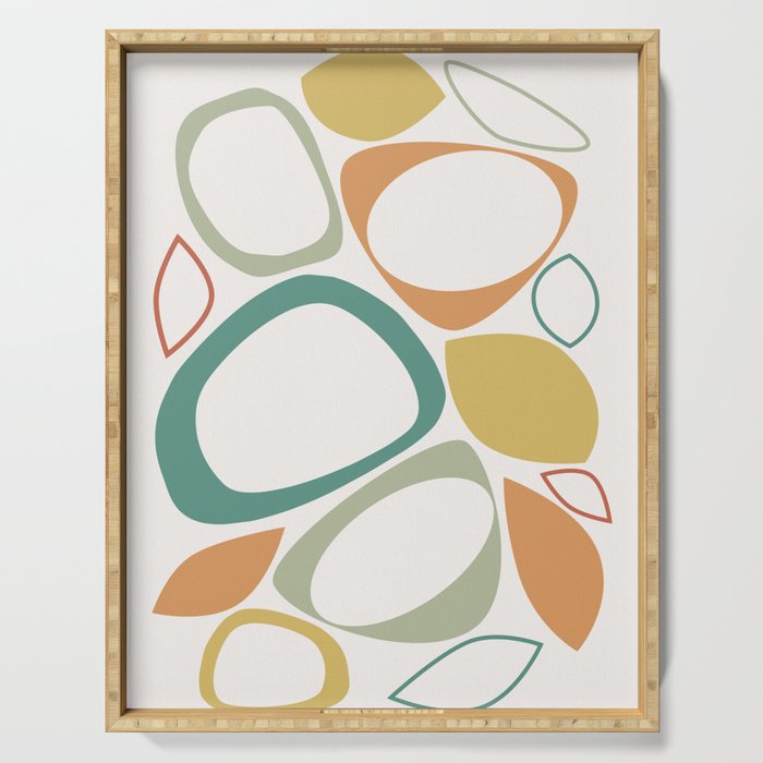 Mid Century Modern Abstract 8 Serving Tray Gallery Image 1