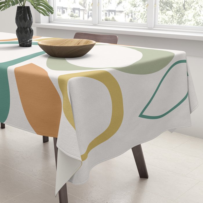 Mid Century Modern Abstract 8 Tablecloth Gallery Image 3