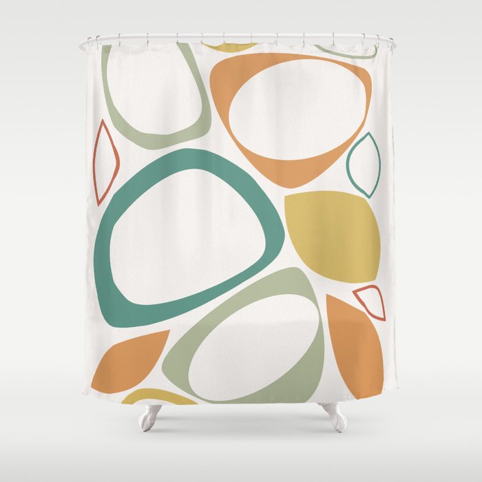 Mid Century Modern Abstract 8 Shower Curtain Gallery Image 1