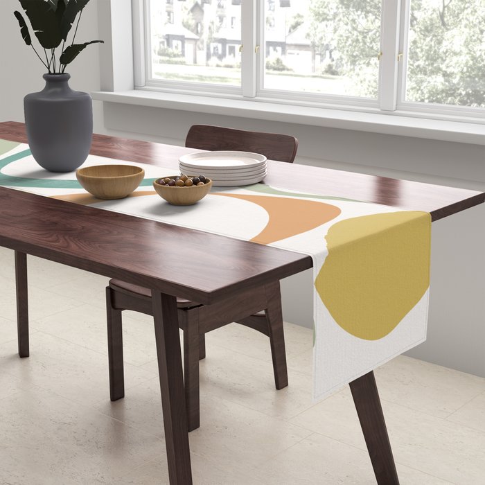Mid Century Modern Abstract 8 Table Runner Gallery Image 2