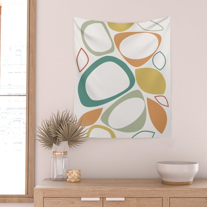 Mid Century Modern Abstract 8 Wall Tapestry Gallery Image 2