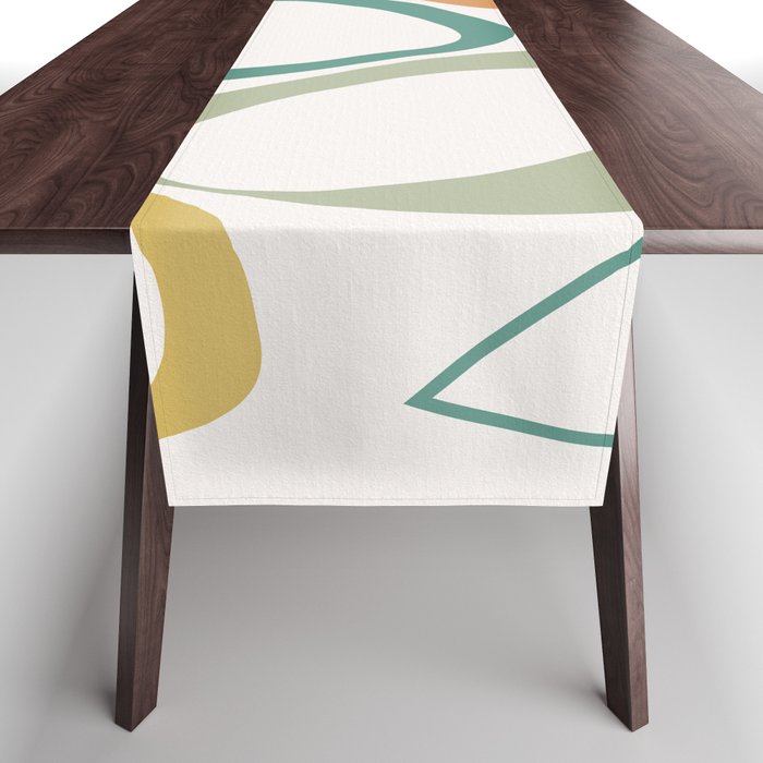 Mid Century Modern Abstract 8 Table Runner Gallery Image 1