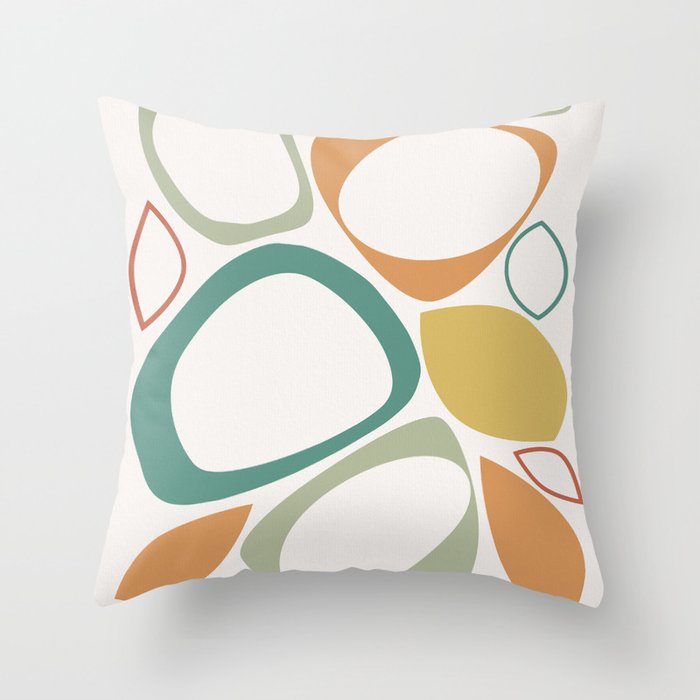 Mid Century Modern Abstract 8 Throw Pillow Gallery Image 6
