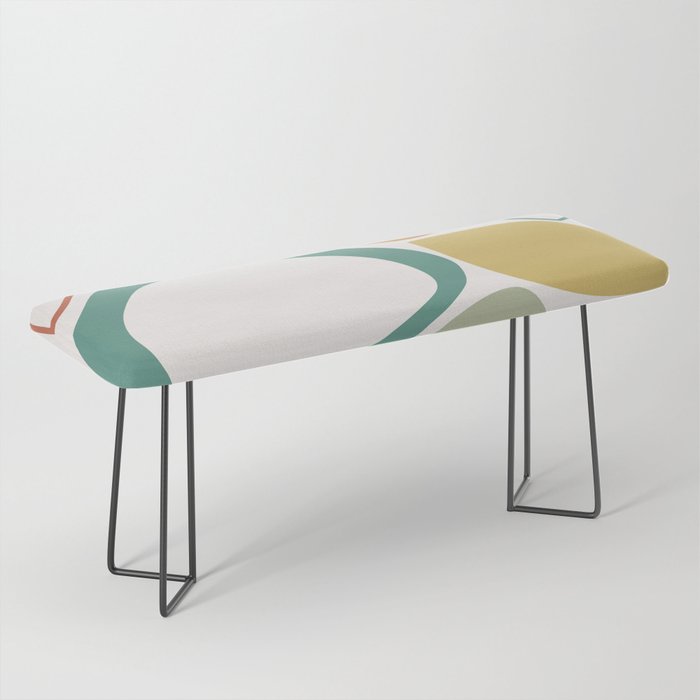 Mid Century Modern Abstract 8 Bench Gallery Image 1