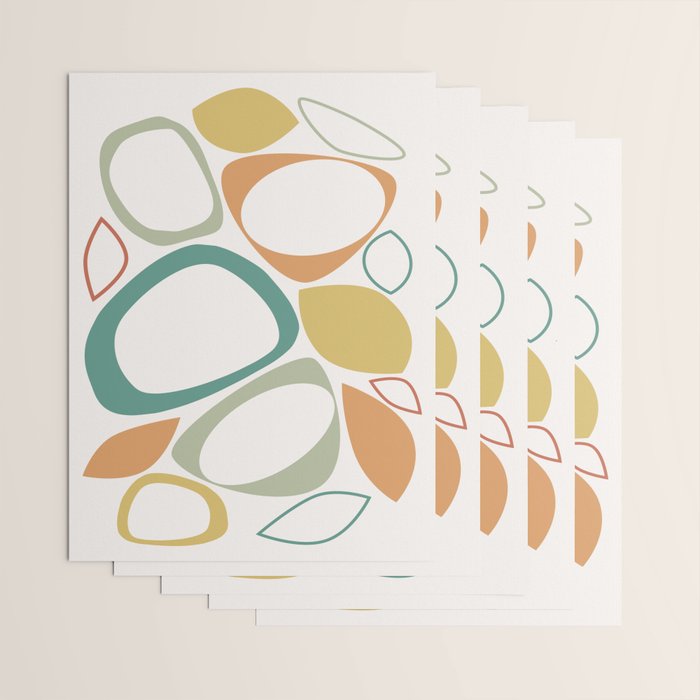 Mid Century Modern Abstract 8 Wrapping Paper Gallery Image 3