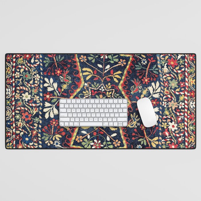 North Indian Floral Rug Print Desk Mat Gallery Image 1