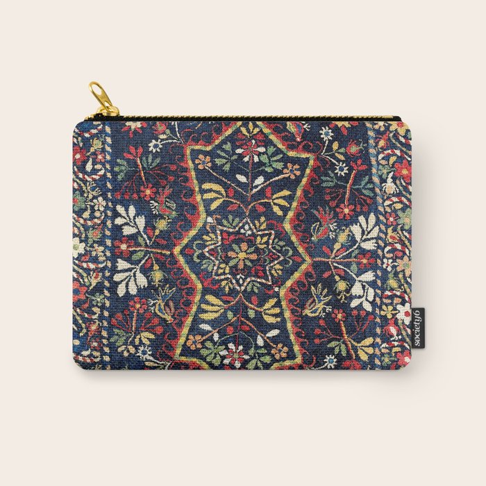 North Indian Floral Rug Print Carry All Pouch Gallery Image 1