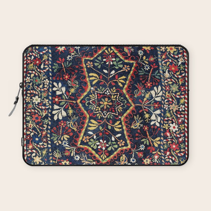 North Indian Floral Rug Print Laptop Sleeve Gallery Image 1