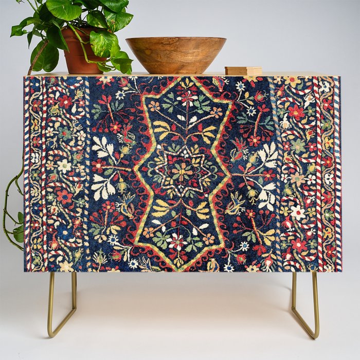 North Indian Floral Rug Print Credenza Gallery Image 1