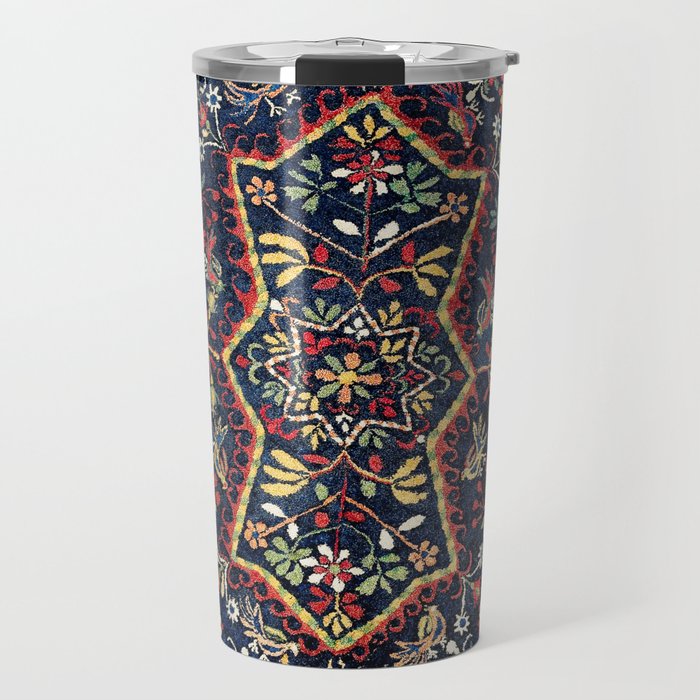 North Indian Floral Rug Print Travel Mug Gallery Image 1