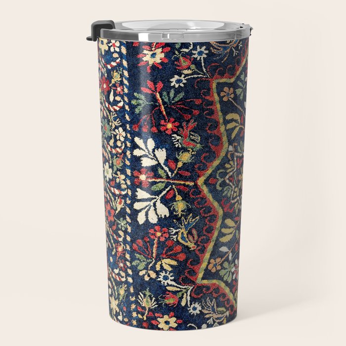 North Indian Floral Rug Print Travel Mug Gallery Image 3