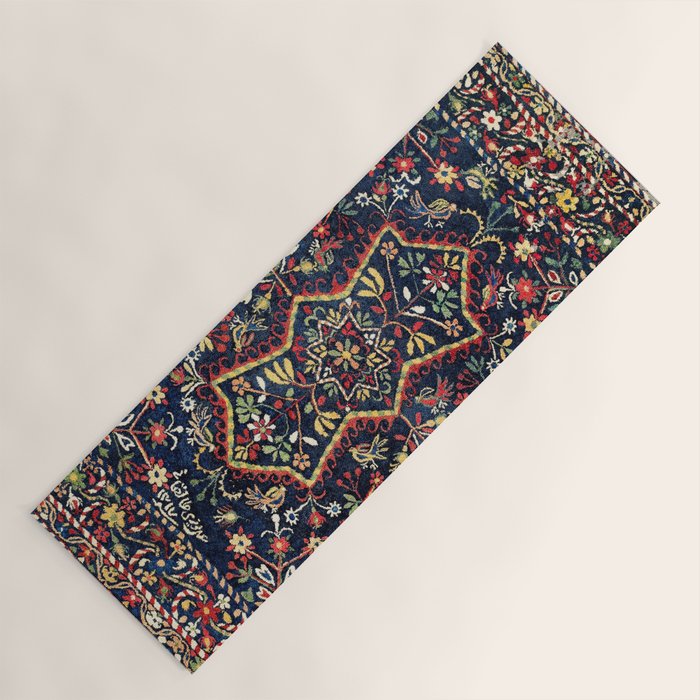 North Indian Floral Rug Print Yoga Mat Gallery Image 1