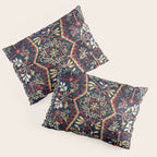 North Indian Floral Rug Print Pillow Sham Gallery Image 3