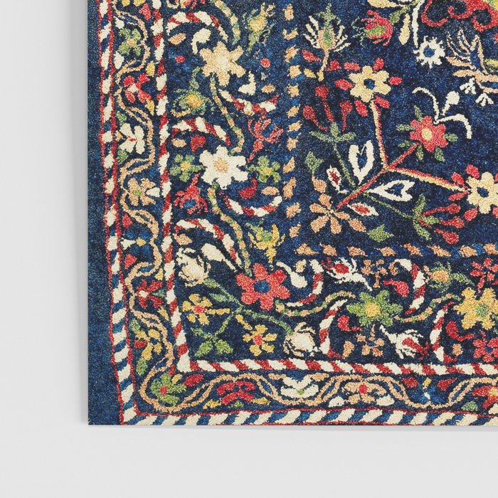 North Indian Floral Rug Print Poster Gallery Image 3