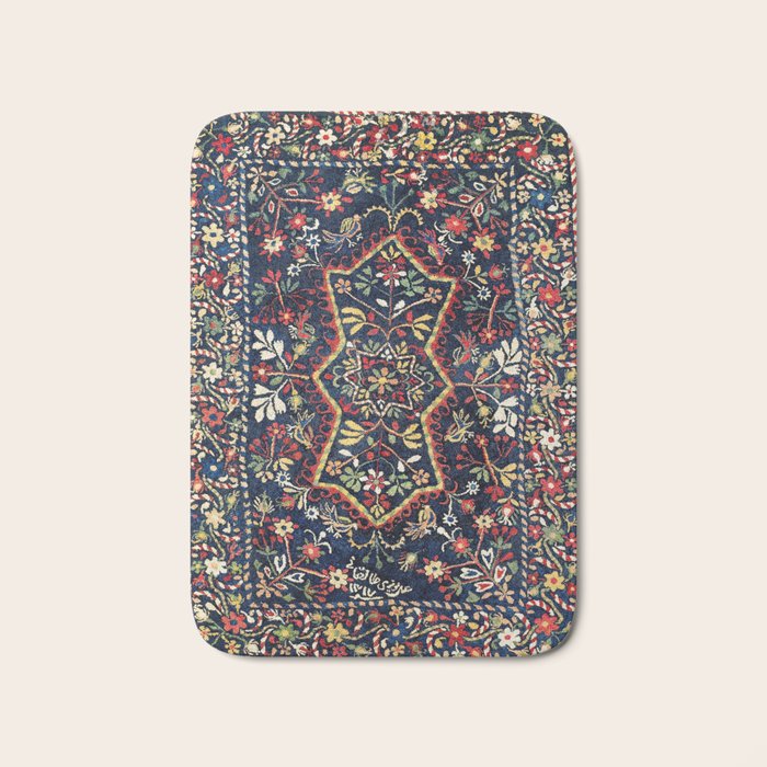 North Indian Floral Rug Print Bath Mat Gallery Image 1