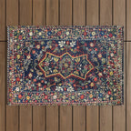North Indian Floral Rug Print Outdoor Rug Gallery Image 1