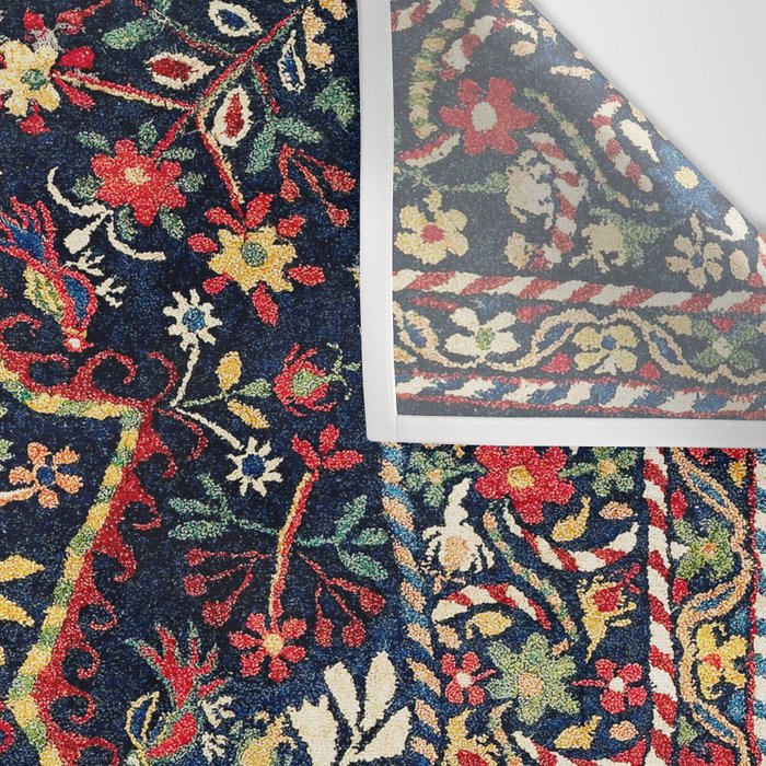 North Indian Floral Rug Print Wall Tapestry Gallery Image 3