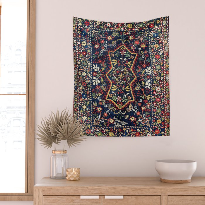 North Indian Floral Rug Print Wall Tapestry Gallery Image 2