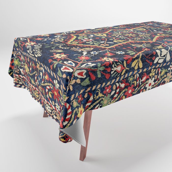 North Indian Floral Rug Print Tablecloth Gallery Image 1