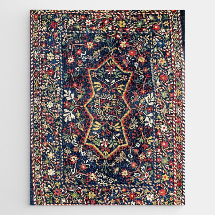 North Indian Floral Rug Print Jigsaw Puzzle Gallery Image 1