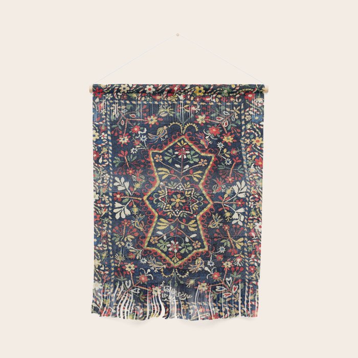 North Indian Floral Rug Print Wall Hanging Gallery Image 1