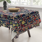 North Indian Floral Rug Print Tablecloth Gallery Image 3