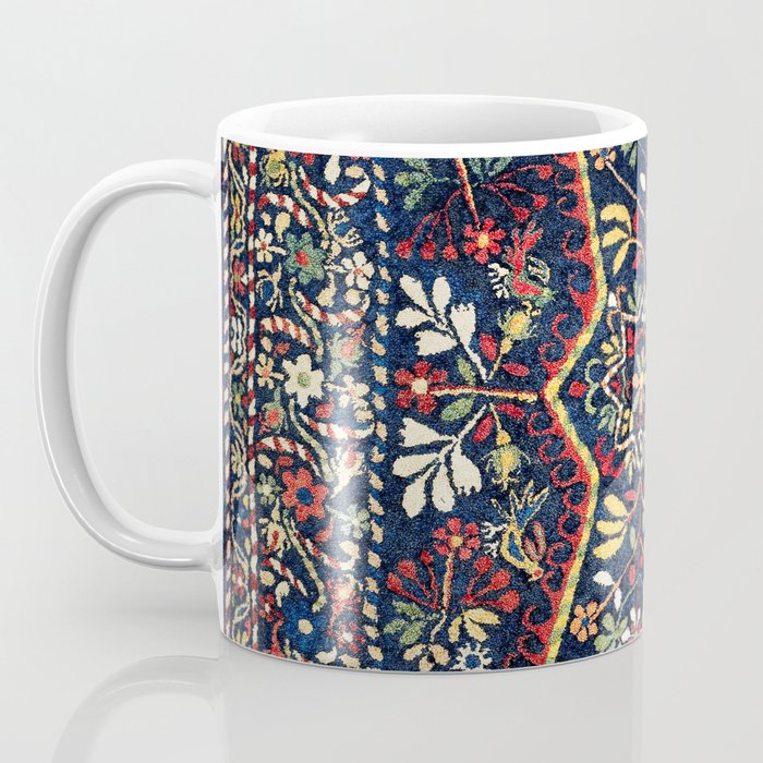 North Indian Floral Rug Print Coffee Mug Gallery Image 3
