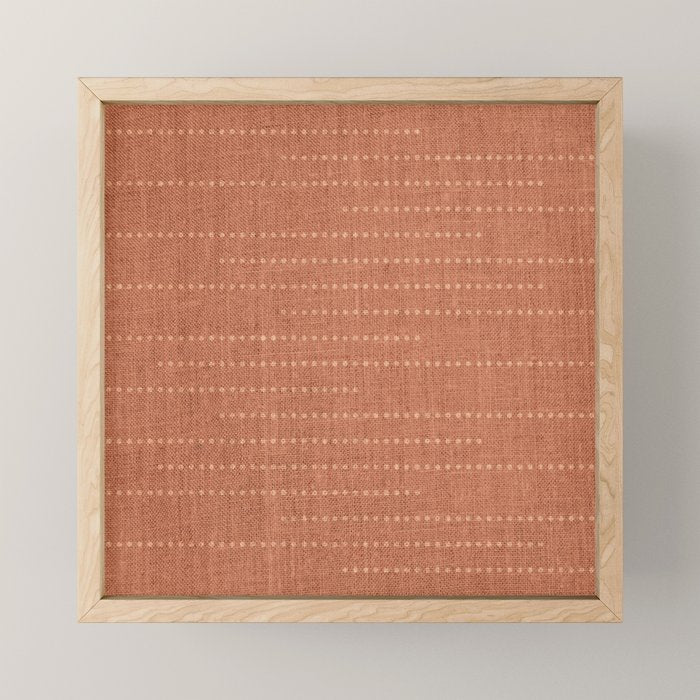 Minimalist Earthy Boho Chic Terracotta Mini Art Print Gallery Image 1