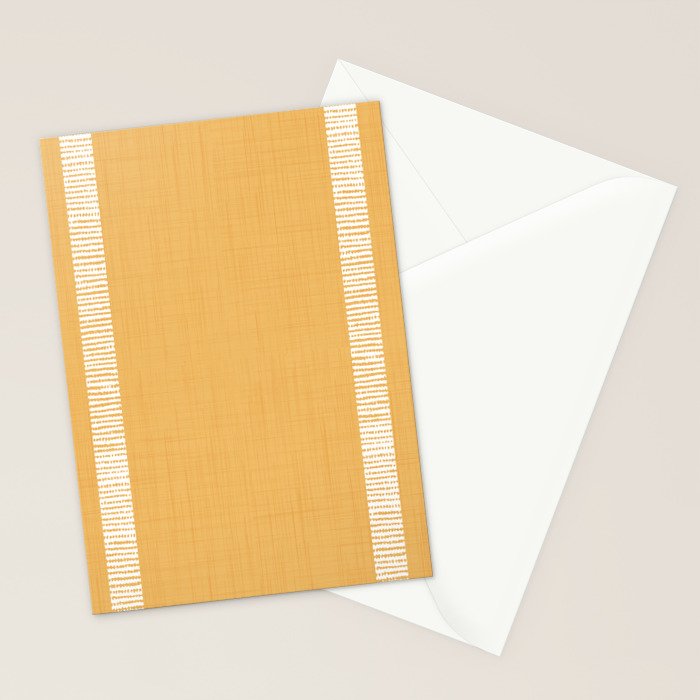 Modern Boho Serenity Stripes Butter Yellow Stationery Card Gallery Image 2