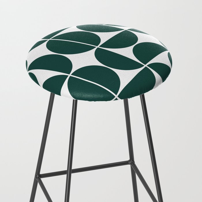 Mid Century Modern Geometric 04 Dark Green Stool Gallery Image 2