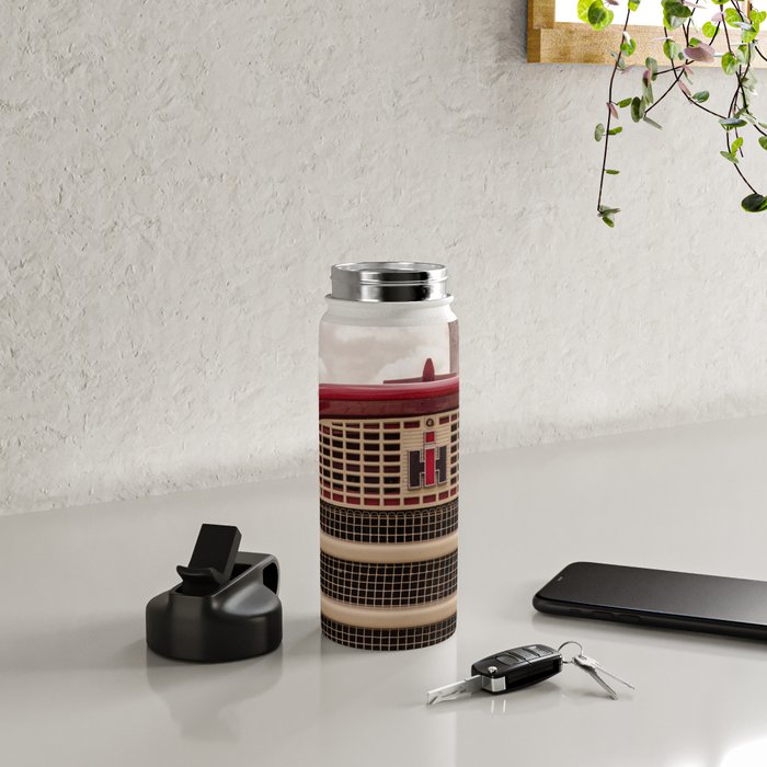 International Grill Red Tractor Front  Water Bottle Gallery Image 4