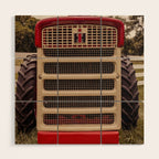 International Grill Red Tractor Front  Wood Wall Art Gallery Image 1